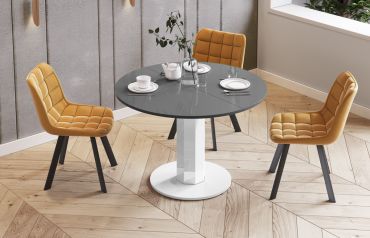 Stół rozkładany SOLO LUX - Szary / Biały